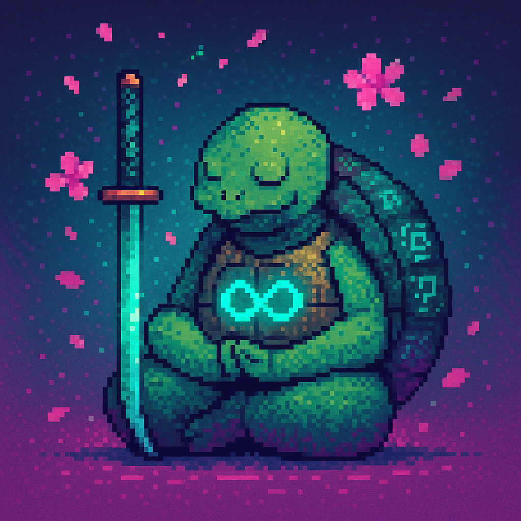 Pixel Samurai Turtle